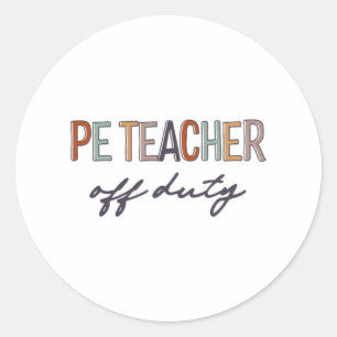 Lichamelijke opvoeding Docent van dienst laatste d Ronde Sticker