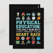Lichamelijke Opvoeding Hartrace PE Leraar Briefkaart (Voorkant / Achterkant)