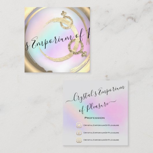 Lichamelijke Opvoeding Intieme School Roze Goud Vierkante Visitekaartje (Voorkant / Achterkant)