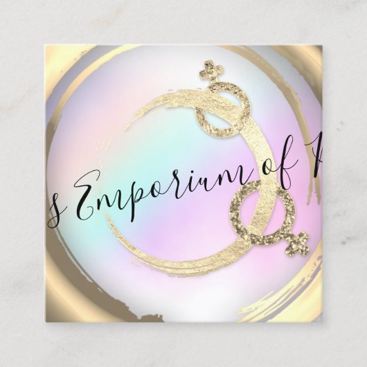 Lichamelijke Opvoeding Intieme School Roze Goud Vierkante Visitekaartje (Voorkant)