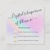 Lichamelijke Opvoeding Intieme School Roze Goud Vierkante Visitekaartje (Achterkant)