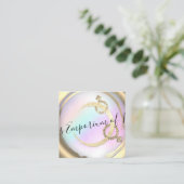 Lichamelijke Opvoeding Intieme School Roze Goud Vierkante Visitekaartje (Staand voorkant)