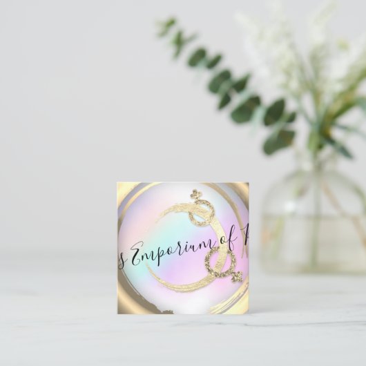 Lichamelijke Opvoeding Intieme School Roze Goud Vierkante Visitekaartje (Staand voorkant)