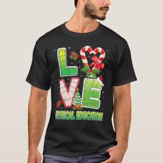 Lichamelijke Opvoeding Kerst Santa Hoed Student Li T-shirt