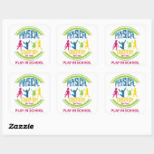 Lichamelijke opvoeding...Wees cool, speel op schoo Vierkante Sticker (Vel)