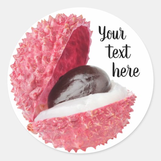 Licheesvruchten Ronde Sticker (Voorkant)