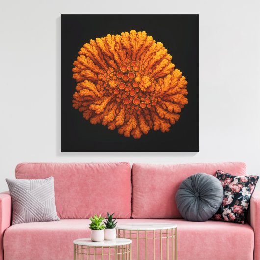 Lichen Compositie - Canvas Art Print (Insitu (Woonkamer))
