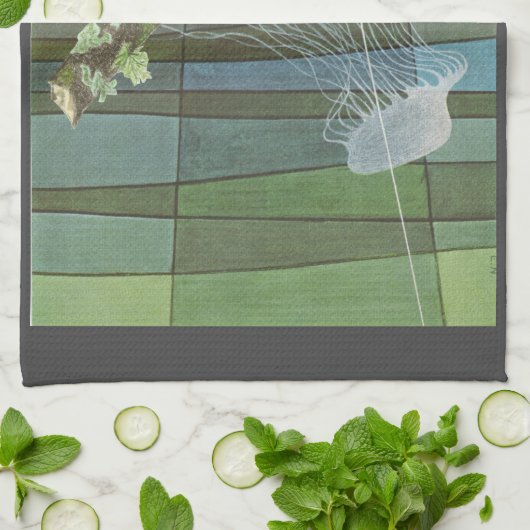 Lichen dat kwal - theedoek (Gevouwen)