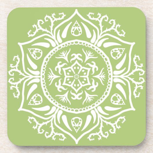 Lichen Mandala Drankjes Onderzetter (Voorkant)