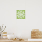 Lichen Mandala Poster (Keuken)