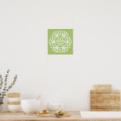 Lichen Mandala Poster (Keuken)