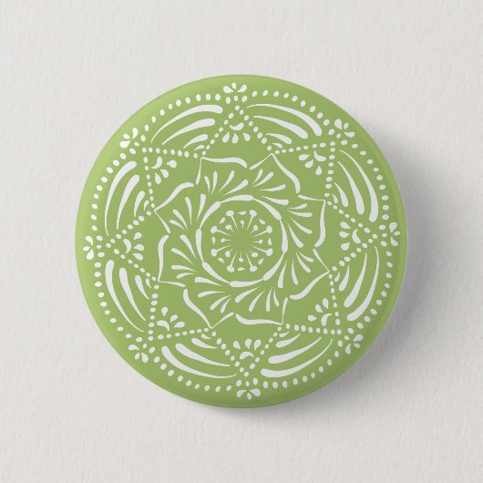 Lichen Mandala Ronde Button 5,7 Cm (Voorkant)