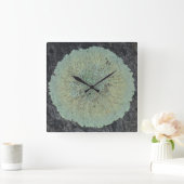 Lichen Mossy Circle Vierkante Klok (Huis)
