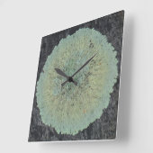 Lichen Mossy Circle Vierkante Klok (Hoek)