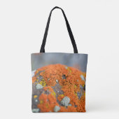 Lichen oranje moss stone grijs tote bag (Achterkant)