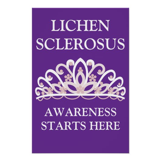 Lichen Sclerosus "Bewustwording Begint Hier" Perfect Poster (Voorkant)
