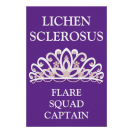Lichen Sclerosus Bewustzijn "Flare Squad Captain" Perfect Poster