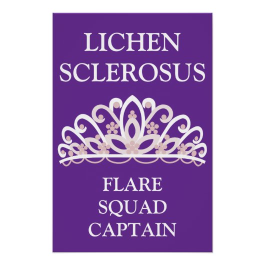 Lichen Sclerosus Bewustzijn "Flare Squad Captain" Perfect Poster (Voorkant)