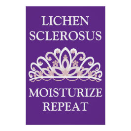 Lichen Sclerosus Bewustzijn "Herstel Herhaal" Perfect Poster