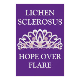 Lichen Sclerosus Bewustzijn "Hoop Over Opvlamming" Perfect Poster