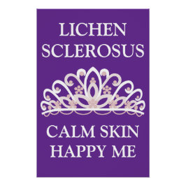 Lichen Sclerosus Bewustzijn "Kalm Huid Gelukkig Ik Perfect Poster