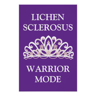 Lichen Sclerosus Bewustzijn "Warrior Mode" Perfect Poster