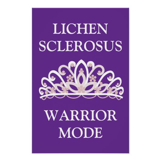 Lichen Sclerosus Bewustzijn "Warrior Mode" Perfect Poster (Voorkant)