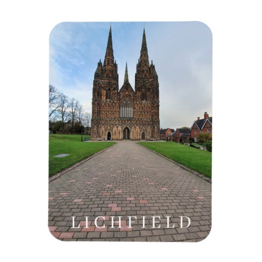 Lichfield Cathedraal uitzicht friet magneet (Verticaal)