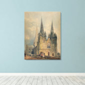 Lichfield Cathedral, Staffordshire, 1794 (m/c over Canvas Afdruk (Insitu (Houten vloer))