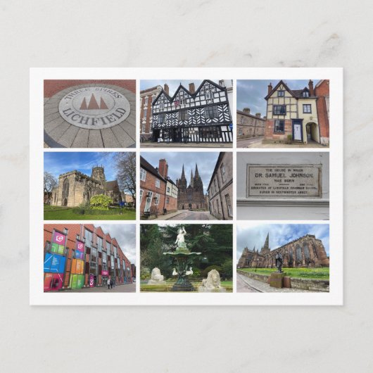 Lichfield Holiday Postcard Feestdagenkaart (Voorkant)