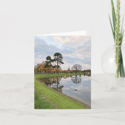 Lichfield Stowe Pool wenskaart Kaart (Voorkant)
