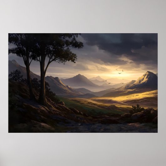 Licht aan de horizon poster (Voorkant)