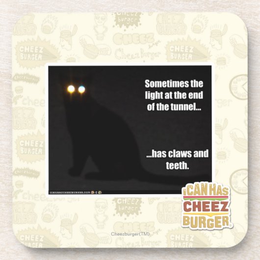 Licht aan het eind van de tunnel bier onderzetter (Voorkant)