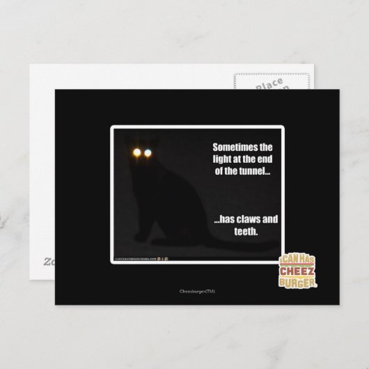 Licht aan het eind van de tunnel briefkaart (Voorkant / Achterkant)