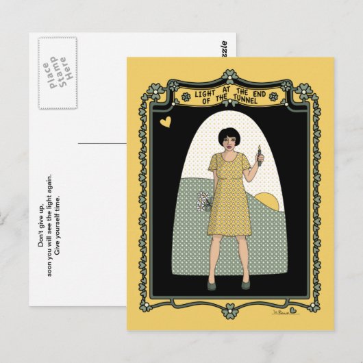 Licht aan het eind van de tunnel_C_ Briefkaart (Voorkant / Achterkant)