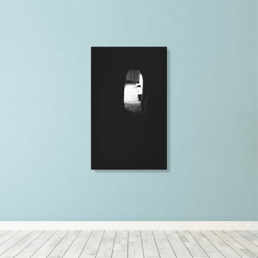 Licht aan het eind van de tunnel canvas afdruk (Insitu (Houten vloer))