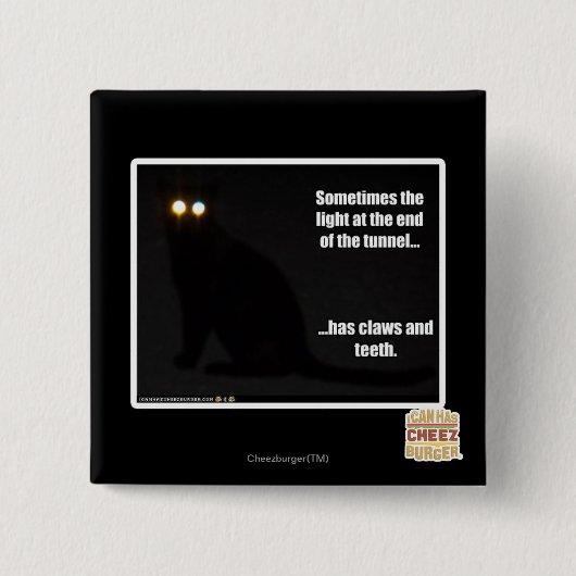 Licht aan het eind van de tunnel vierkante button 5,1 cm (Voorkant)