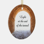 Licht aan het einde van de tunnel keramisch ornament (Rechts)