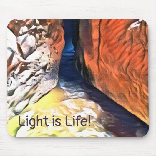 Licht aan het einde van een Crevasse aan de kust Muismat (Voorkant)