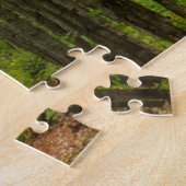 Licht aan het einde van een tunnel van bomen legpuzzel (Zijkant)