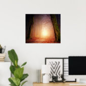 Licht aan het einde van het bos poster (Thuiskantoor)