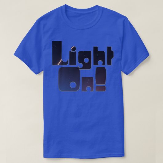 Licht aan t-shirt (Design voorkant)