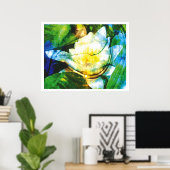 Licht Abstract 11: Tempel van het hart Poster (Thuiskantoor)