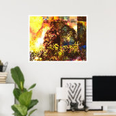 Licht Abstract 7: 'gebufferd leven' Poster (Thuiskantoor)