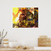 Licht Abstract 7: 'gebufferd leven' Poster (Keuken)