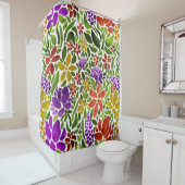 Licht Abstract Bloemendouchegordijn Douchegordijn (In situ)