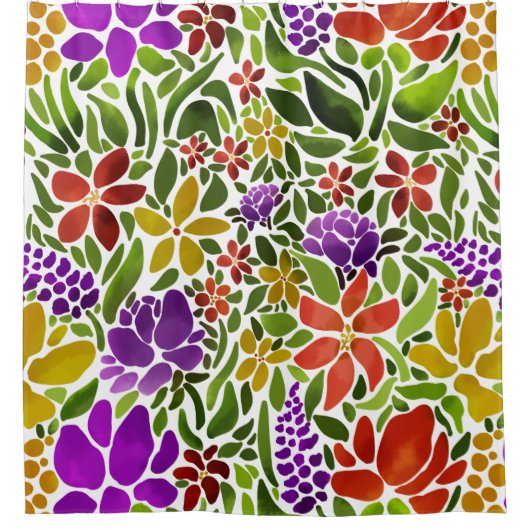 Licht Abstract Bloemendouchegordijn Douchegordijn (Voorkant)