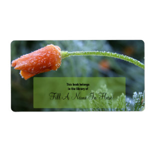 Licht afgedikt California Poppy Etiket