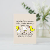 Licht afgekraakt Best Friend Quote Briefkaart (Staand voorkant)