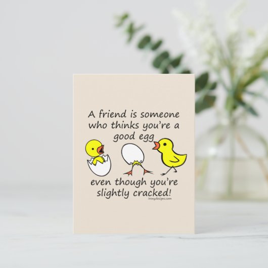 Licht afgekraakt Best Friend Quote Briefkaart (Staand voorkant)